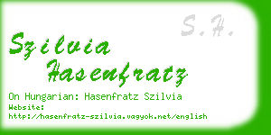 szilvia hasenfratz business card